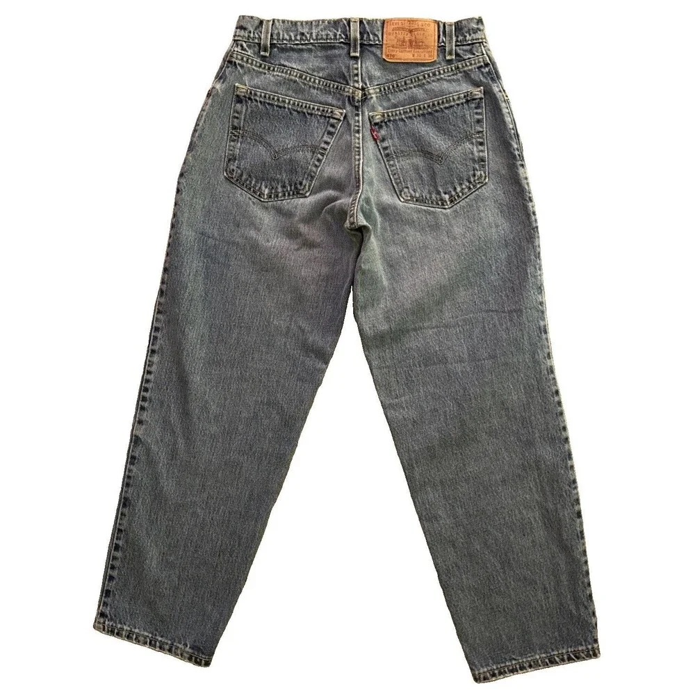 VTG Levis 570 Baggy Fit Jeans Mens Size 30x30 Blue USA MADE Skater Wide Tapered